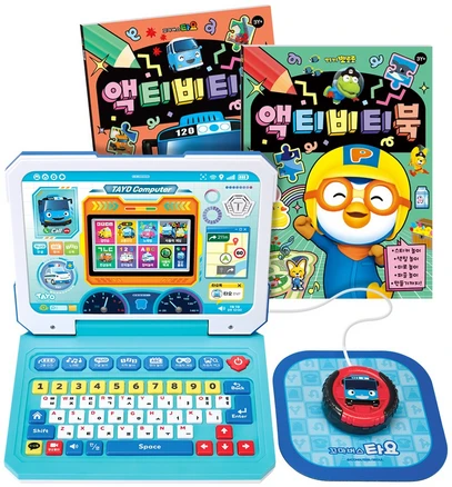 타요 자동차 노트북 + 액티비티북 세트, 혼합색상, 1세트