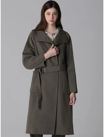 쉬즈미스 울 블렌드 하이넥 코트 택가격 568000원