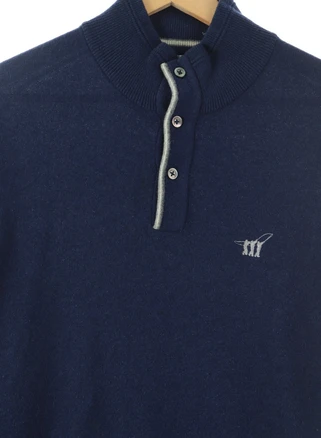 (M)헨리코튼 니트 부분오염 블루 캐시미어11