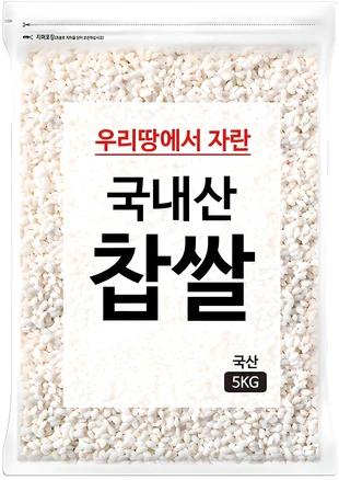 국내산 찹쌀, 5kg, 1개
