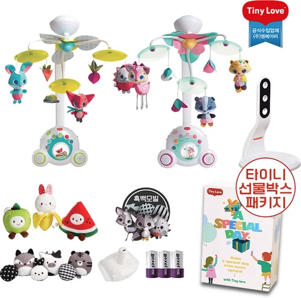 타이니러브모빌 메도우데이즈 컬러모빌 흑백인형세트 거치대 정품 아기, 1. 메도우 흑백모빌세트+선물박스패키지, 1개