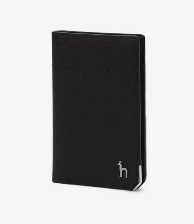 [헤지스] 실버바장식 소가죽 카드지갑 (선물포장)