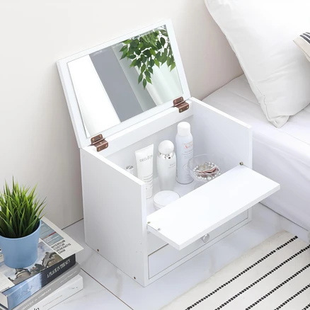 데코퍼니쳐 NEW 데이지 좌식 화장대, 화이트 화이트