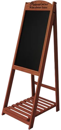 메이크잇 원목나무이젤 선반형 입간판 블랙보드 삼각대, 커피, 1개