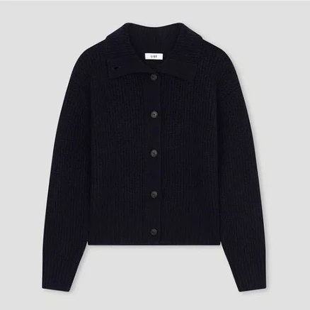 [ 리스트 ] 23W 하이넥 골지 칼라 버튼 포인트 가디건 TSKCDN80010