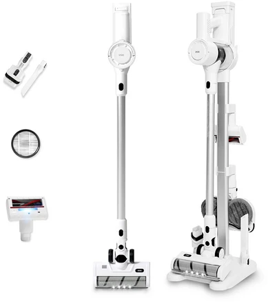 아이닉 무선청소기 iv10 + 3종 브러시 (먼지비움 핸디레버 탑재), 화이트