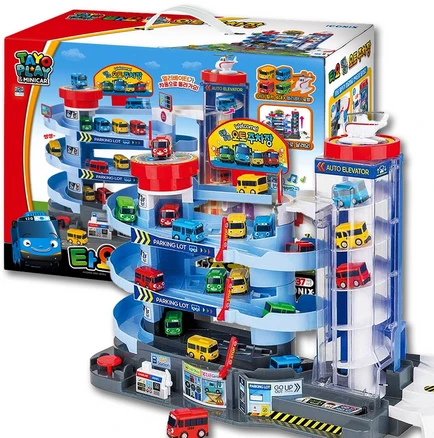아이코닉스 타요 빙글빙글 오토주차장 놀이세트, 혼합색상, 1개