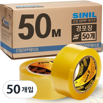 신일 투명 OPP 박스테이프 50m 50개