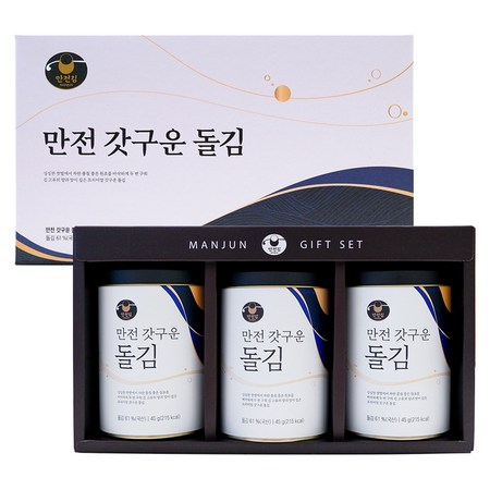 만전김 갓구운 돌김 캔 세트 + 쇼핑백
