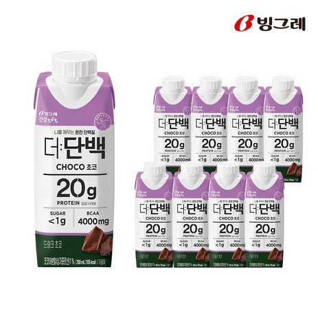 빙그레 더단백 드링크 초코, 250ml, 9개-추천-상품