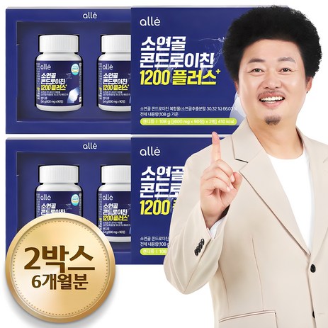 알레 콘드로이친 1200 플러스 소연골 소유래 식약청 HACCP 인증, 180정, 2박스-추천-상품