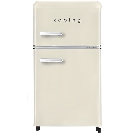 쿠잉전자 레트로 미니 80L 2도어 냉장고, REF-D85C-추천-상품