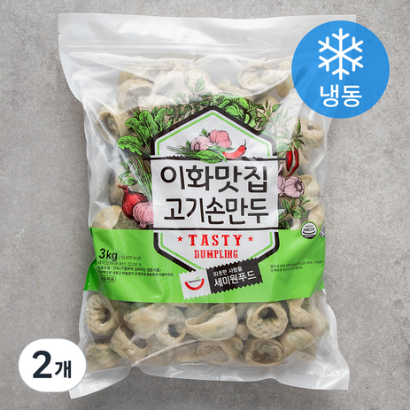 세미원 이화맛집 고기손만두 (냉동), 3kg, 2개-추천-상품