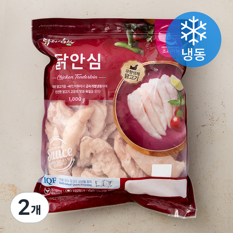 닭터의자연 무항생제 인증 닭안심 (냉동), 1kg, 2개-추천-상품