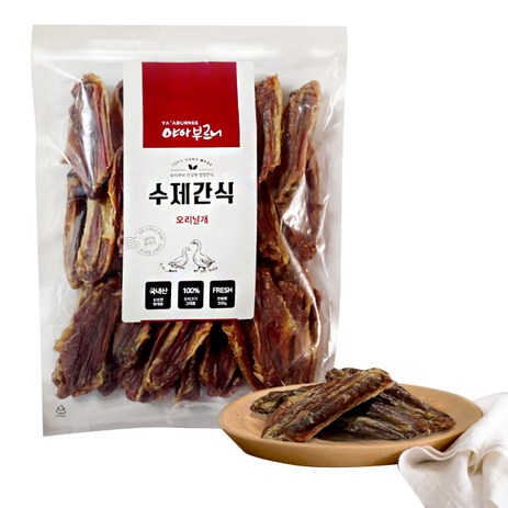 피지마켓 야아부르니 수제간식 대용량팩, 오리날개, 500g, 1개-추천-상품