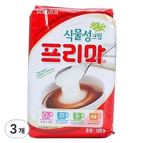 동서 식물성크림 프리마, 500g, 1개입, 3개-추천-상품