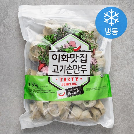 세미원 이화맛집 고기손만두 (냉동), 1.5kg, 1개-추천-상품