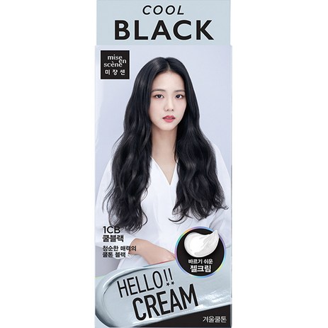 미쟝센 헬로크림 염색제, 1CB 쿨블랙, 1개-추천-상품