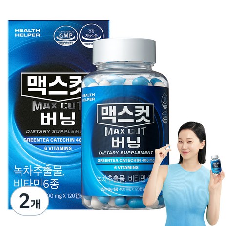 헬스헬퍼 맥스컷 버닝 기본형 48g, 120정, 2개-추천-상품