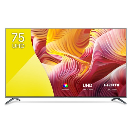 더함 4K UHD LED TV, 190cm(75인치), C751UHD, 스탠드형, 방문설치-추천-상품