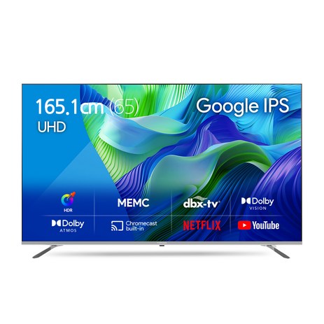 더함 4K UHD LED IPS 구글 OS SMART HOME60 24K1 TV, 165cm(65인치), NA652UHD, 벽걸이형, 방문설치-추천-상품