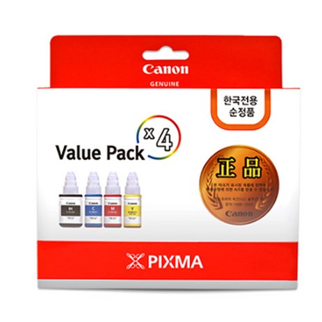 캐논 GI-990 잉크 카트리지 Value Pack, PBK (블랙), C(시안), M(마젠타), Y(옐로우), 1세트-추천-상품