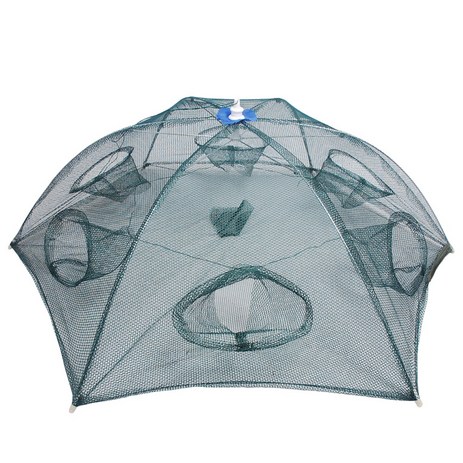 싸파 6각 6구 우산형 자동 통발 새우망, 1개-추천-상품