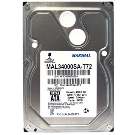 마샬 4TB 데스크탑HDD MAL34000SA-T72 SATA3 7200 64MB-추천-상품