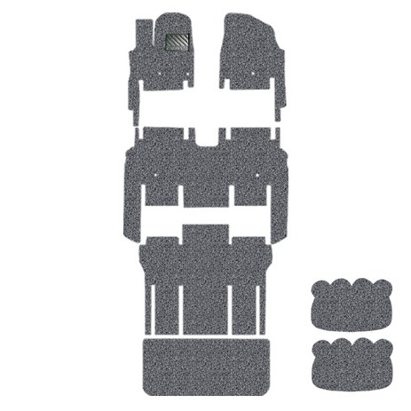 포시즌 대형 승합 자동차 프리미엄 확장 일체형 코일 카매트 트렁크 풀세트 그레이, 기아, 더뉴/올뉴카니발(9인승), 기아-추천-상품