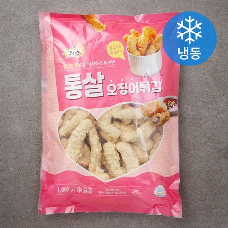굿프랜즈 통살 오징어튀김 (냉동), 1000g, 1개-추천-상품