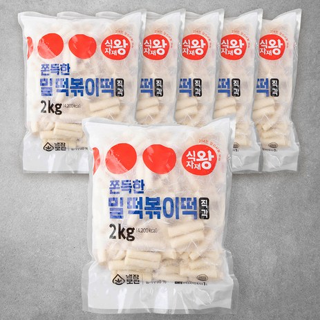 식자재왕 밀떡볶이떡 직각, 2kg, 6개-추천-상품