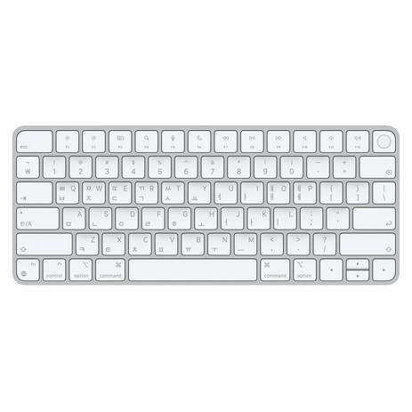 Apple Silicon 장착 Mac용 Magic Keyboard Touch ID 탑재, 한글, 화이트, 미포함, 텐키리스-추천-상품