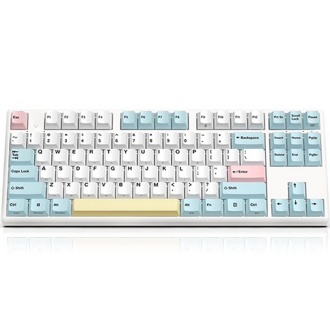 아콘-염료승화-마시멜로우-무접점-Type-C-키보드-45g-NCK87-화이트-+-블루-일반형-추천-상품