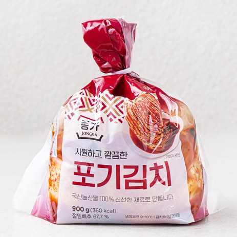 대상 종가 포기김치 비닐, 900g, 1개-추천-상품