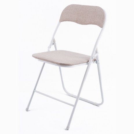 미까사보니따 패브릭 쿠션 접이식 의자, 베이지, 1개-추천-상품