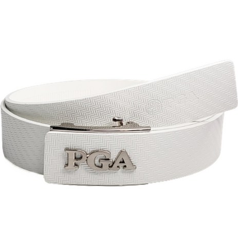 PGA 남성용 골프 프리미엄 통가죽 자동 벨트 PGA111, 화이트-추천-상품