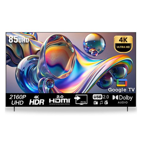 아이사 4K UHD D-LED 제로베젤 스마트 TV, HK8500UHD-DA-SMART, 방문설치, 스탠드형, 216cm(85인치)-추천-상품