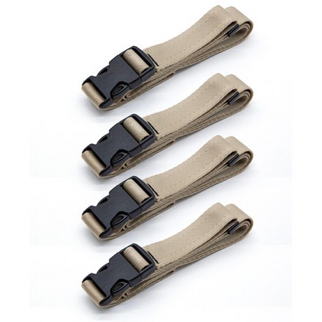 캠핑 다용도 버클 스트랩 압축 웨빙 벨트 4개 세트, 베이지-추천-상품