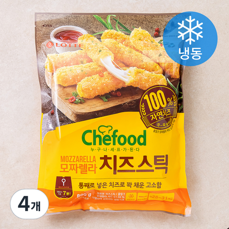 쉐푸드 모짜렐라 치즈스틱 (냉동), 800g, 4개-추천-상품