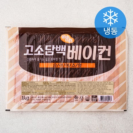웰쿠스 고소담백 베이컨 슬라이스형 (냉동), 1kg, 1개-추천-상품