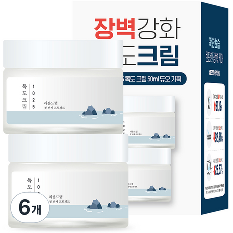 라운드랩 1025 독도 크림, 50ml, 6개-추천-상품