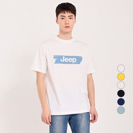 지프 남여공용 페인팅프린트 빅 지프 반팔 티셔츠 JM6TSU391-추천-상품