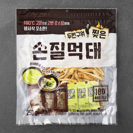 두번구워 찢은 손질먹태 160g + 와사비마요 15g x 3p + 전주 가맥소스 15g x 3p, 1세트-추천-상품