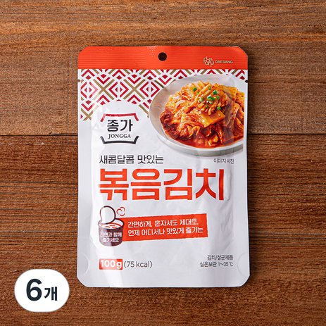 종가 볶음김치, 100g, 6개-추천-상품