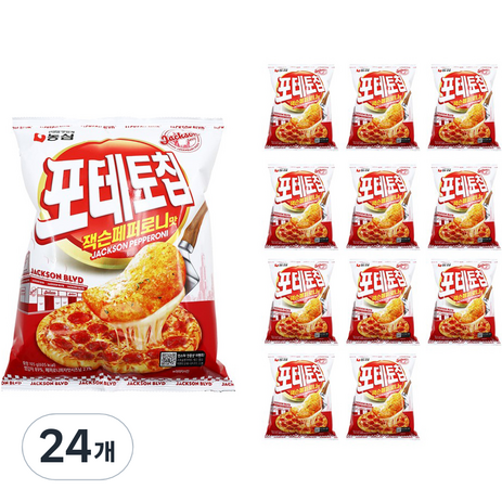 포테토칩 잭슨페퍼로니맛, 105g, 24개-추천-상품