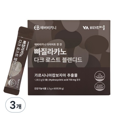 에버비키니 빠질라카노 다크로스트 블랜디드 가르시니아 60p, 90g, 3개-추천-상품