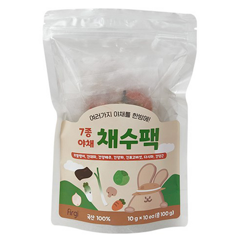 퍼기 이유식 어린이 채수팩 10개입, 야채맛, 100g, 1개-추천-상품