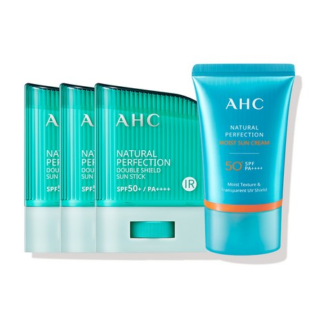 AHC 더블쉴드 선스틱 SPF50+ PA++++ 14g x 3p + 선크림 50ml 세트, 1세트-추천-상품