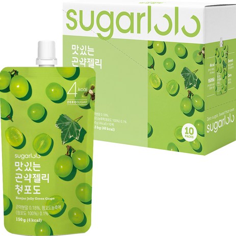 인테이크 슈가로로 맛있는 곤약젤리 청포도, 150ml, 1개-추천-상품