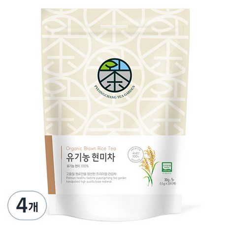 평창다원 유기농 현미차 삼각티백, 1.5g, 20개입, 4개-추천-상품